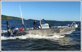We fish from a special built Anytec 622 SPF