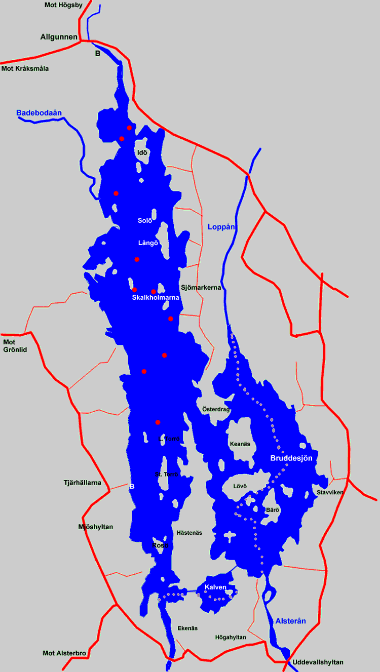 Karta över sjön Allgunnen